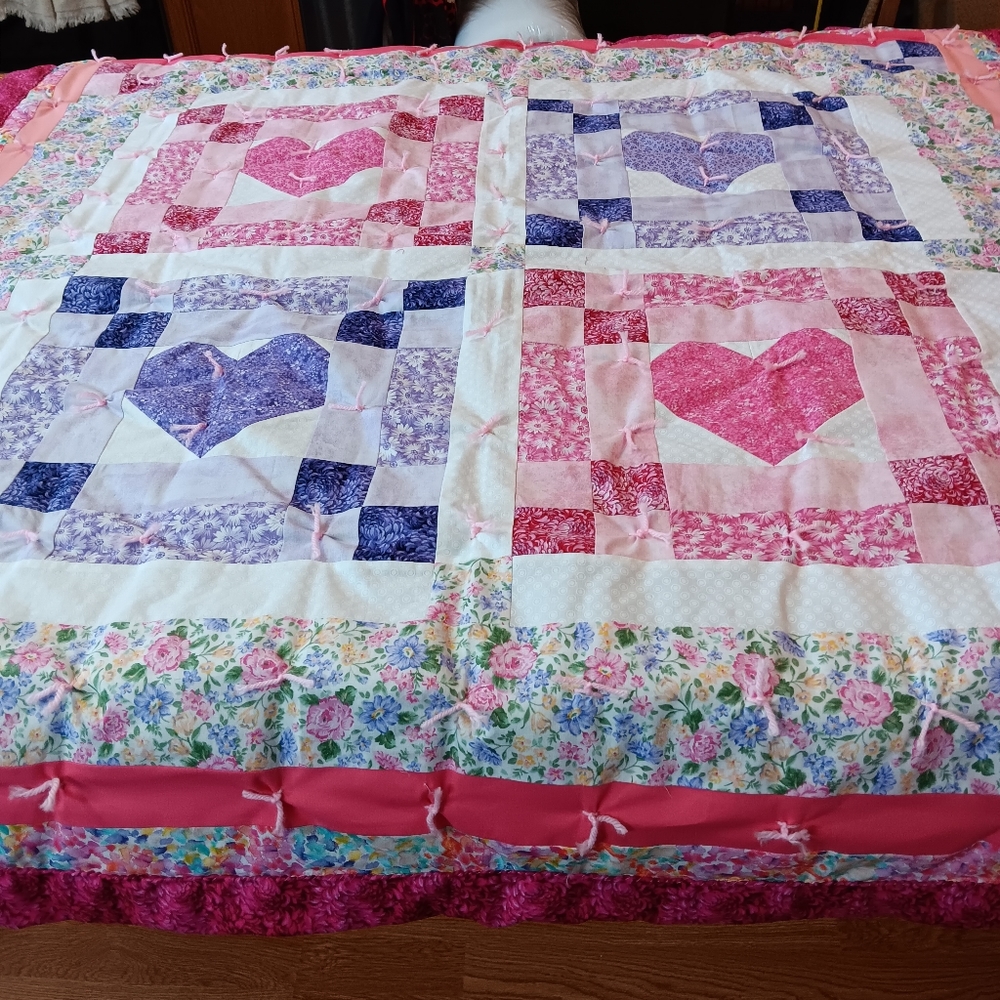 Specially Designed Heart Quilt